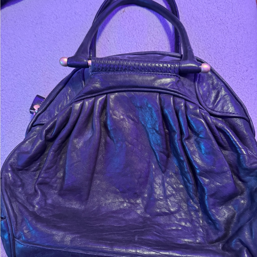 Juicy Couture Black Leather Shoulder Bag With Engagement Ring - Picture 5 of 7